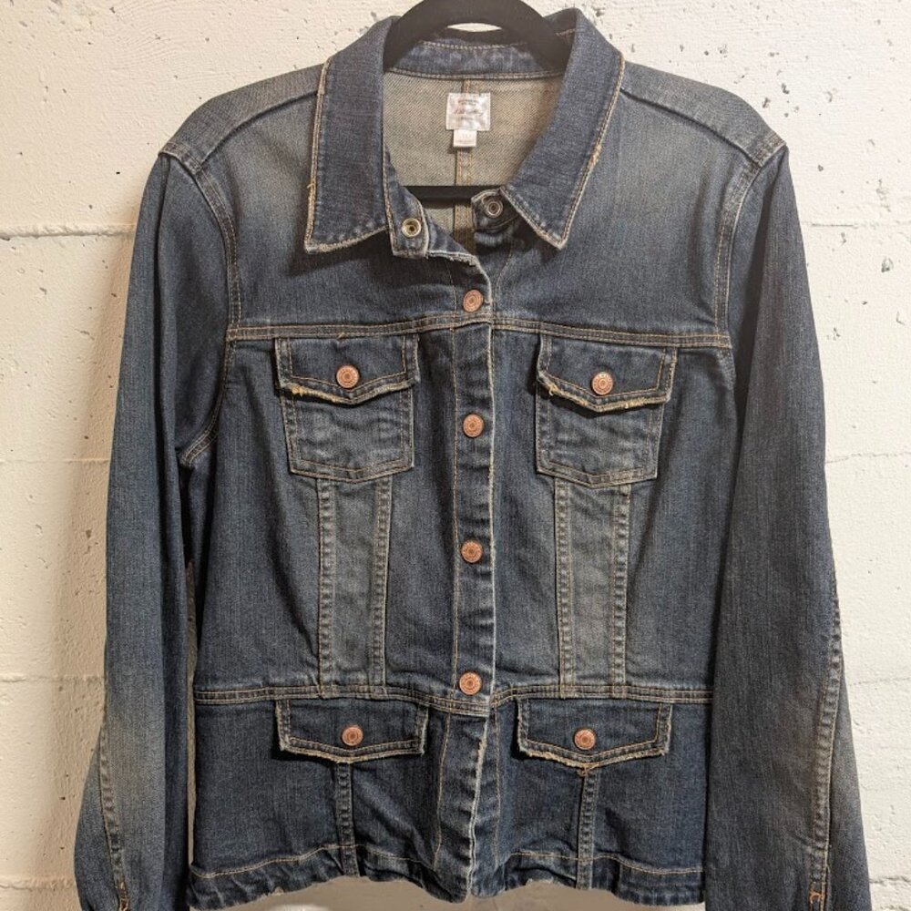 SF/NY Old Navy Women's Denim Blue Jean Jacket Vintage 1994 - size XL
